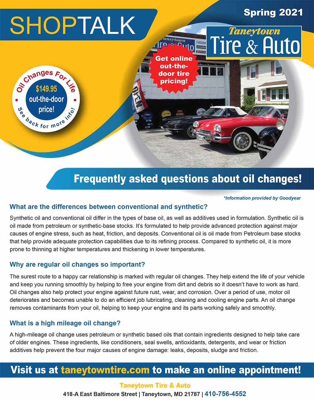 Check out the Tire World Spring Newsletter for exclusive deals and information about reduced contact options!