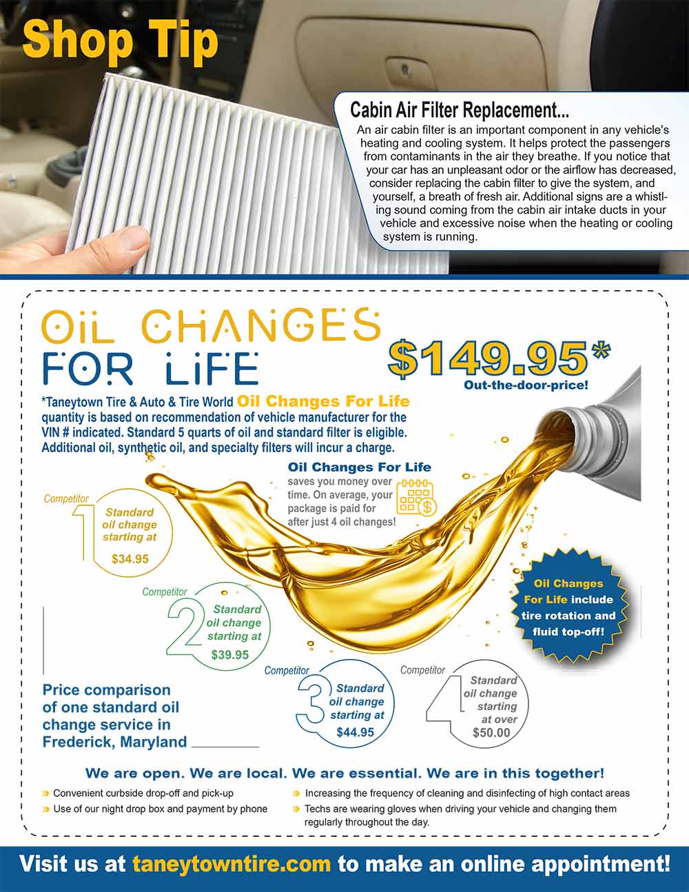 Check out the Tire World Spring Newsletter for exclusive deals and information about reduced contact options!