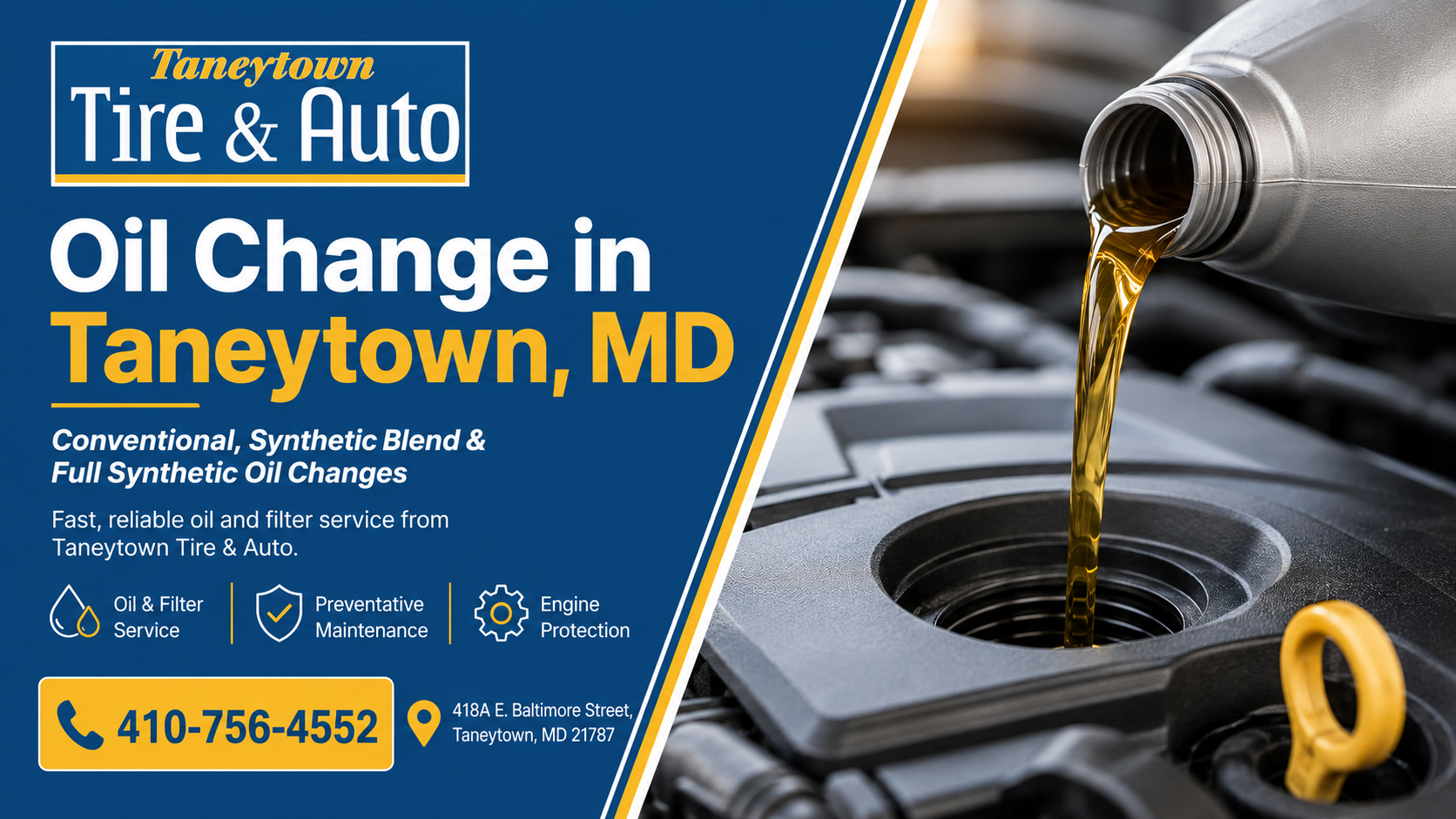 oil change taneytown md
